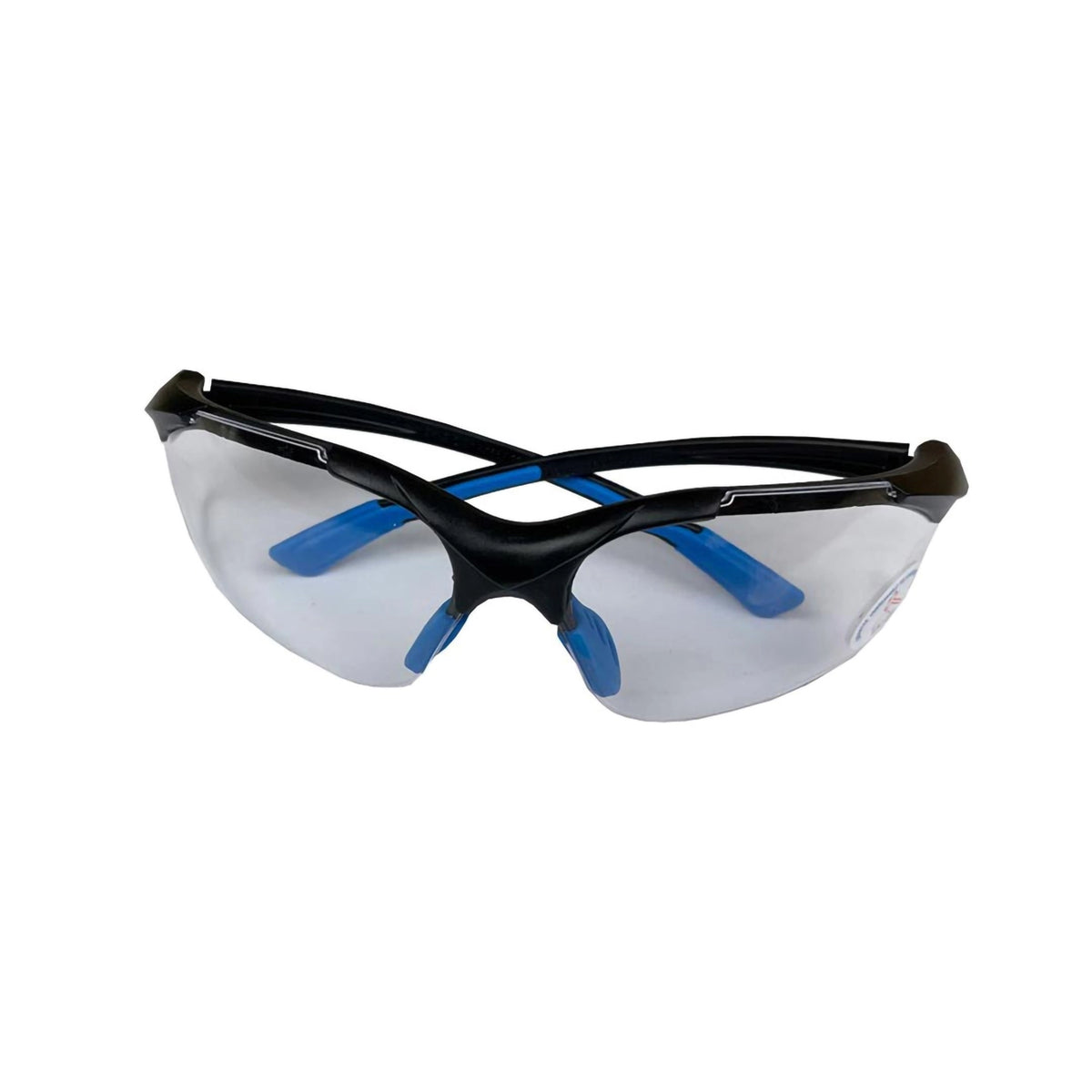 Arbeitsschutzbrille mit schwarzen Bügeln