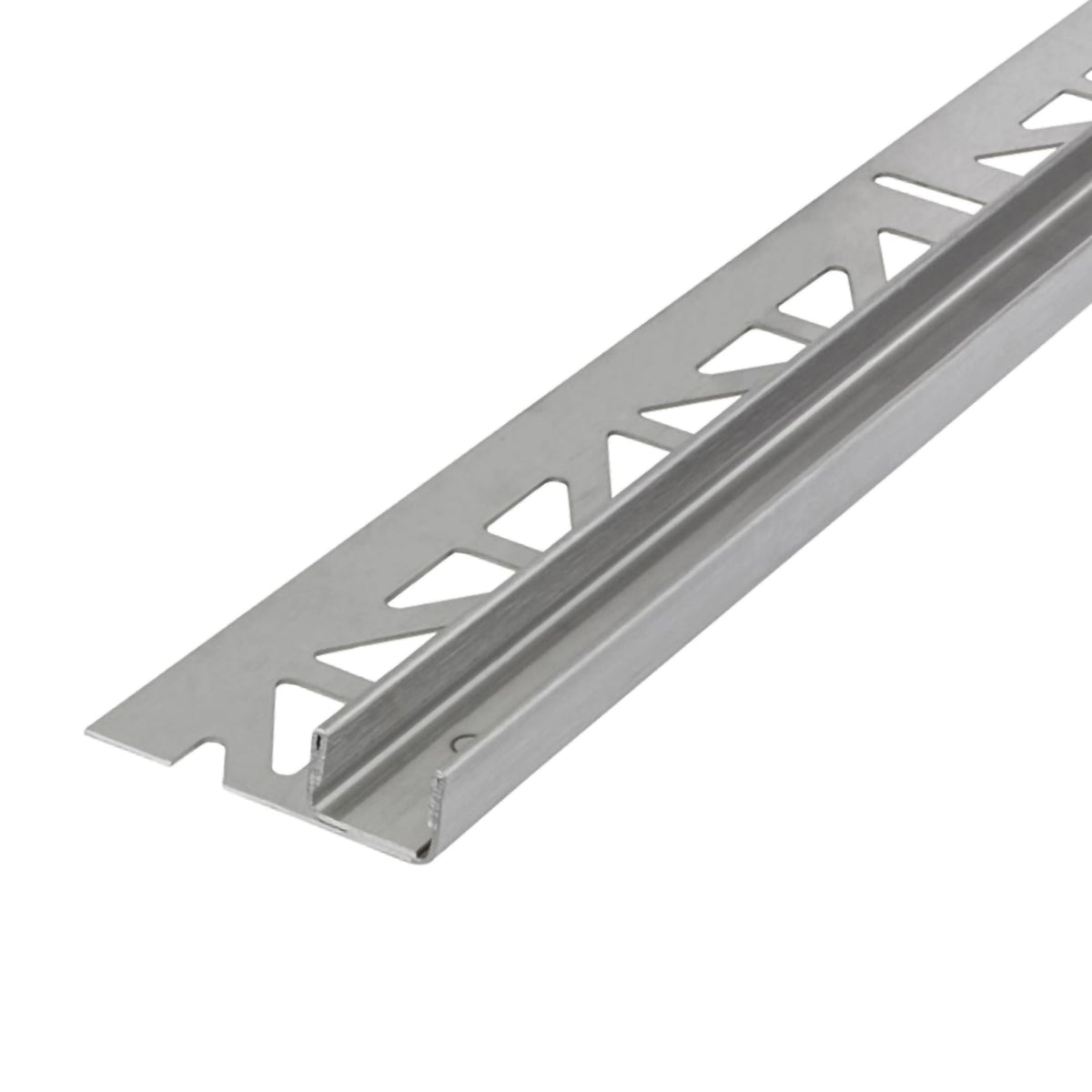 DURAL U-profile for glass holder with triangular-perforated leg