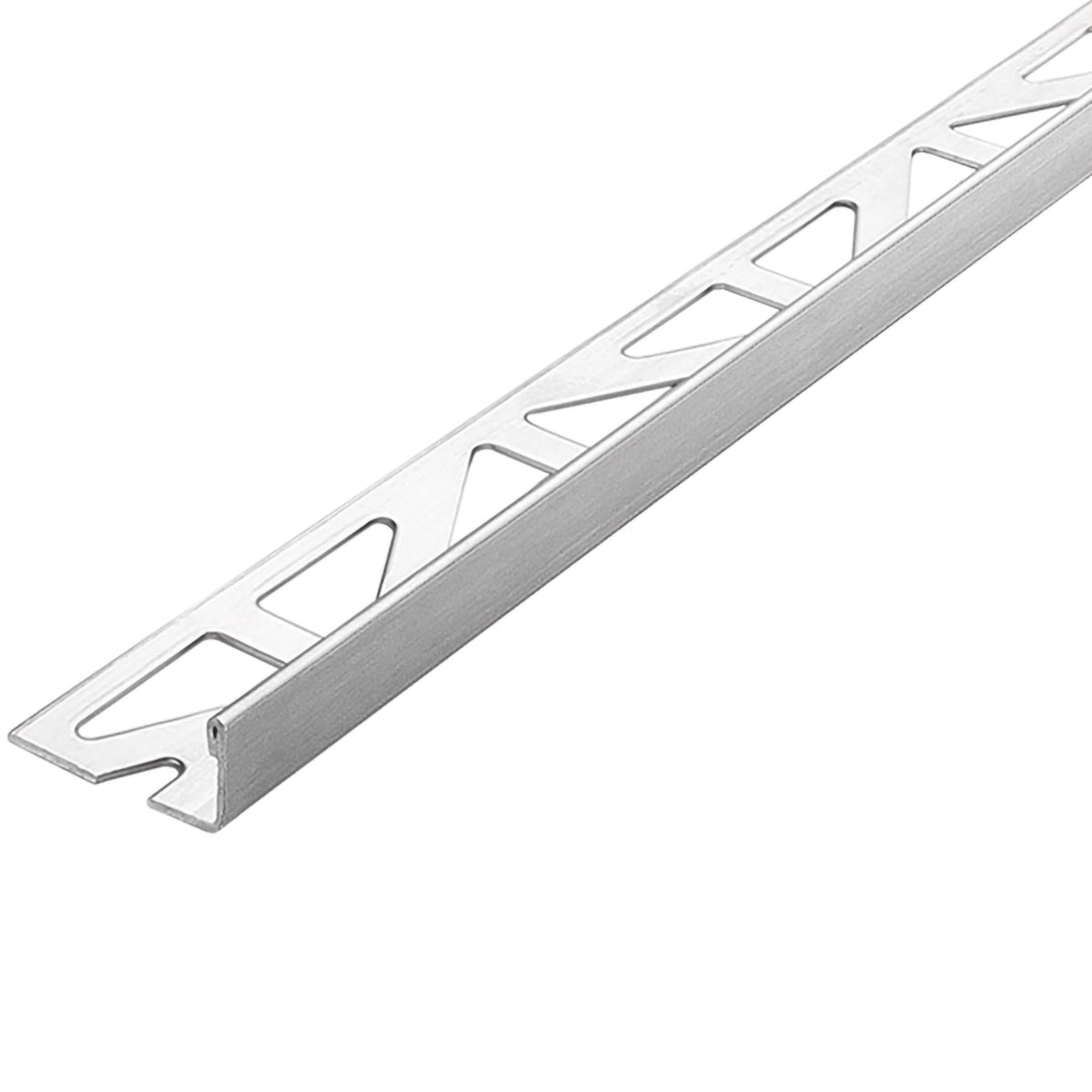 DURAL angle profile stainless steel brushed with triangular-perforated leg