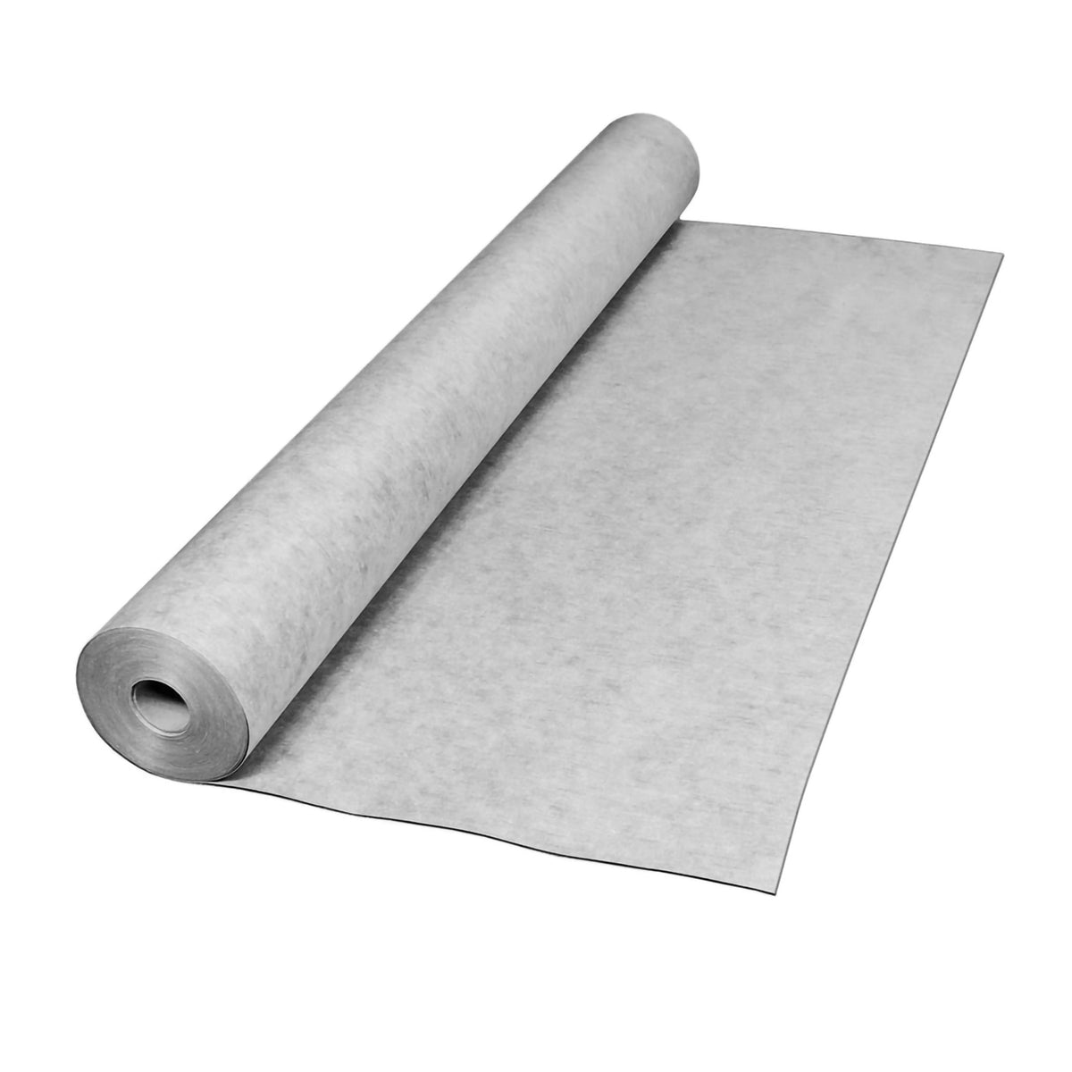 Grey waterproofing mat partially unrolled