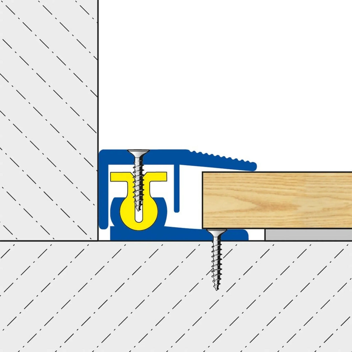 Tekening DURAL afsluitprofiel TRIFLOOR