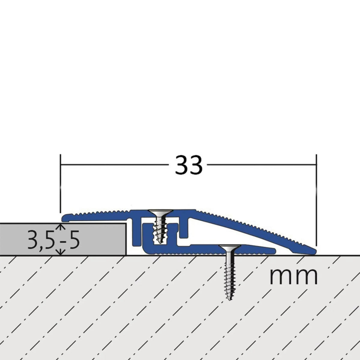 Drawing DURAL adaptation profile DUOFLOOR LVT