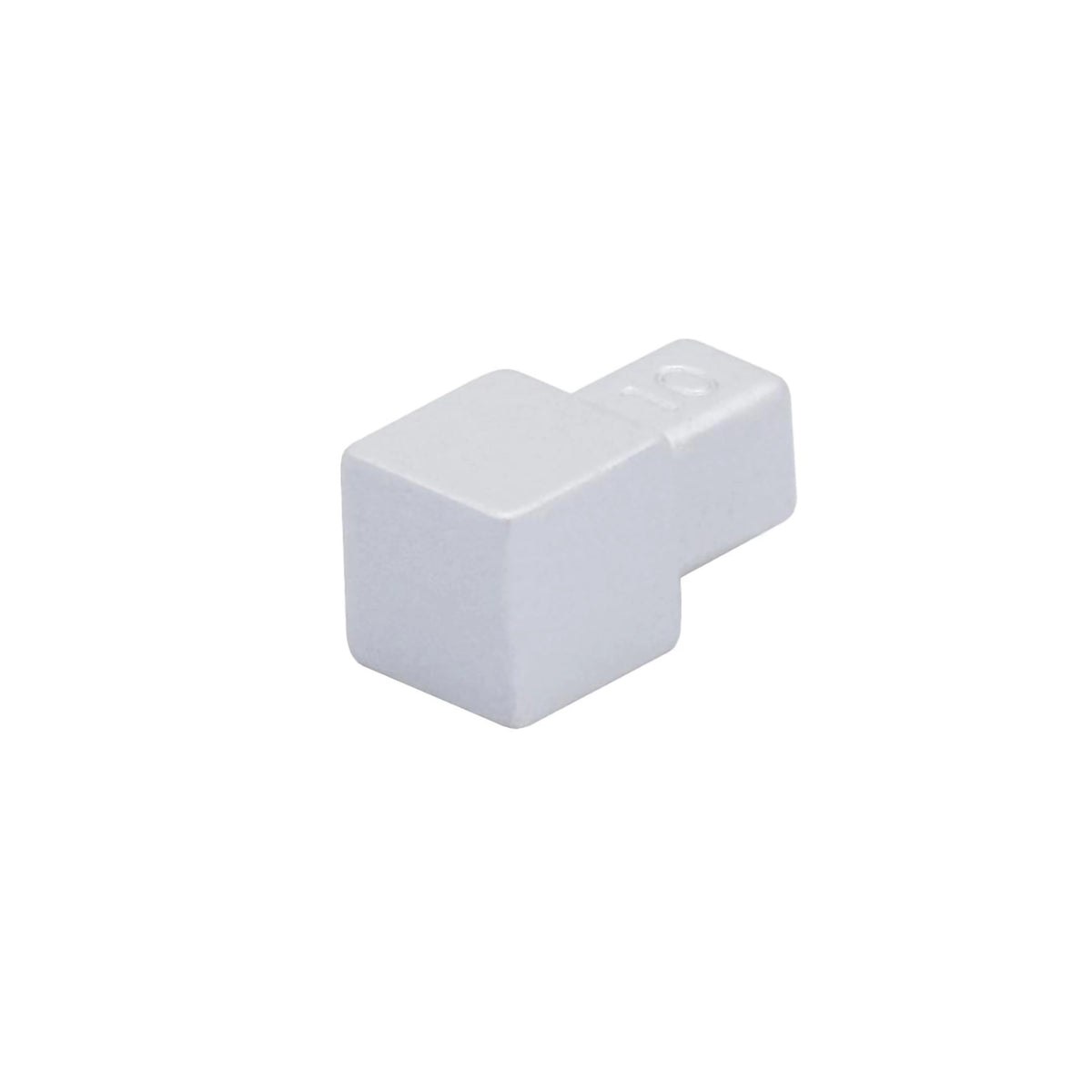 Square corner for aluminium profiles silver (matt)