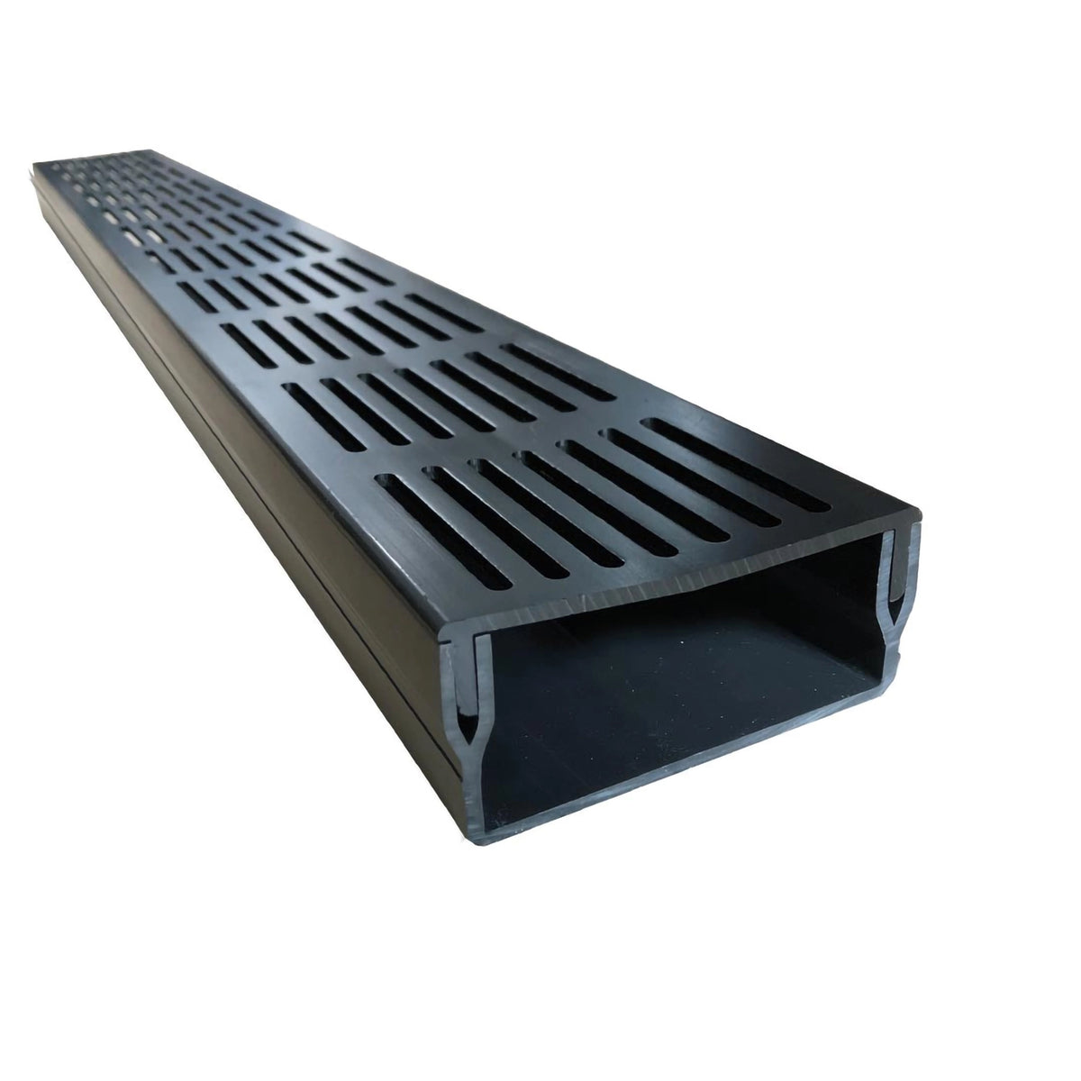 Afvoergoot UD Pro 100 zwart met gootlichaam van zwart hard-pvc #A0003386
#A0003388