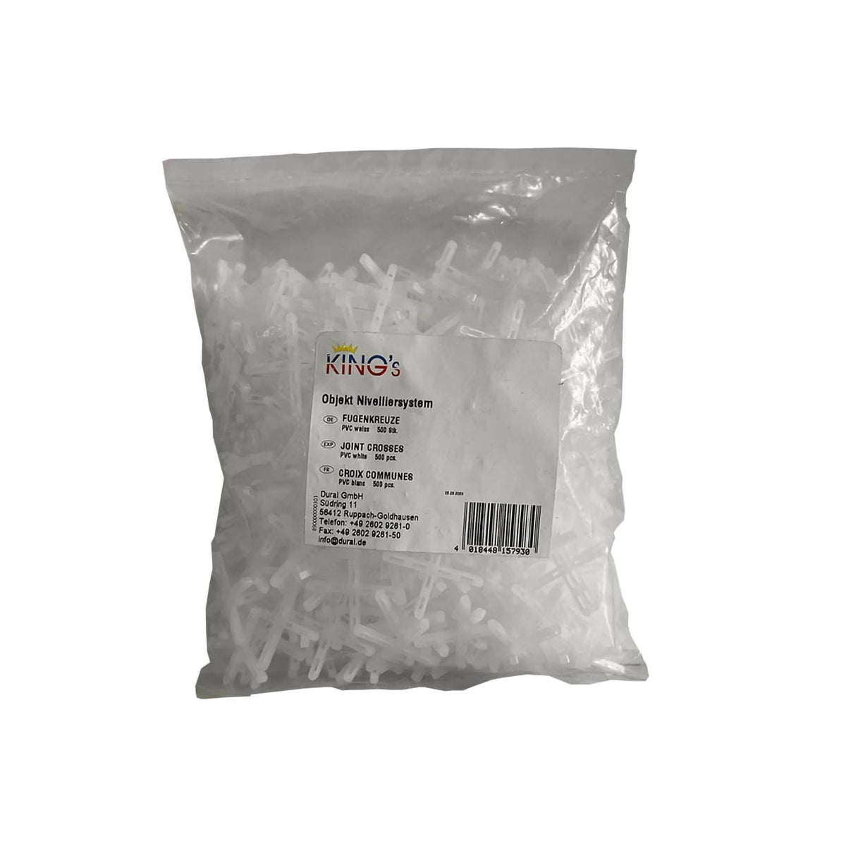 White tile spacers 500 pcs. in bag