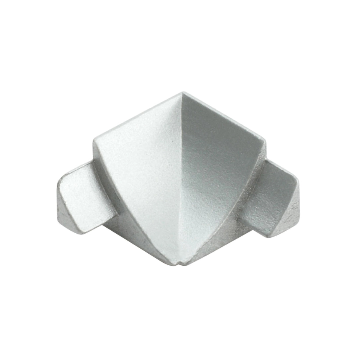 Internal corner for wall connection profile silver