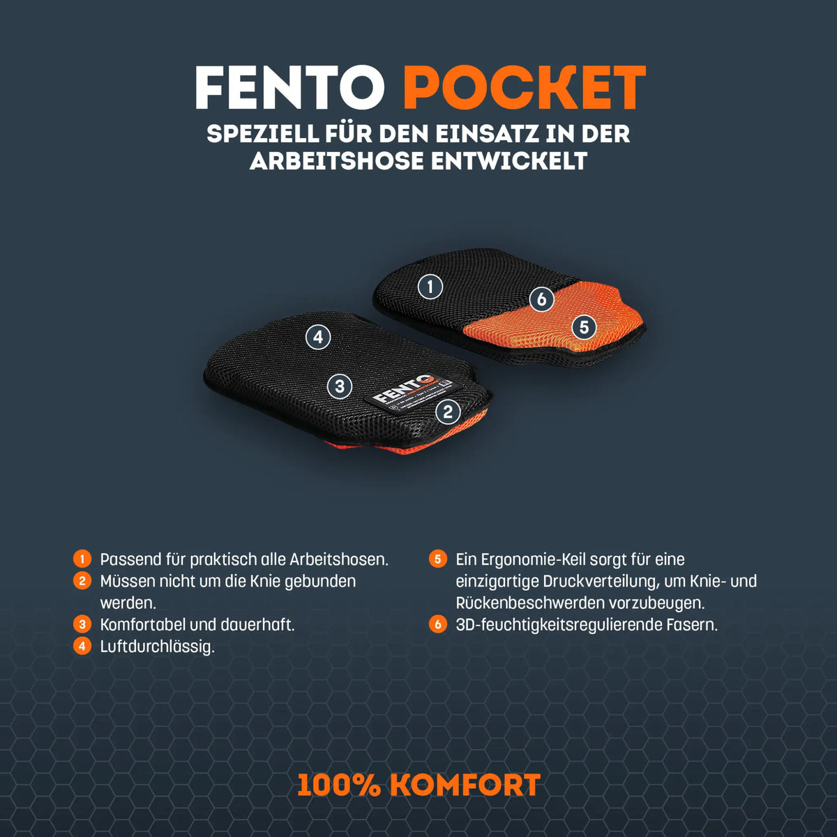 Fento 100 Pocket Knee Pads