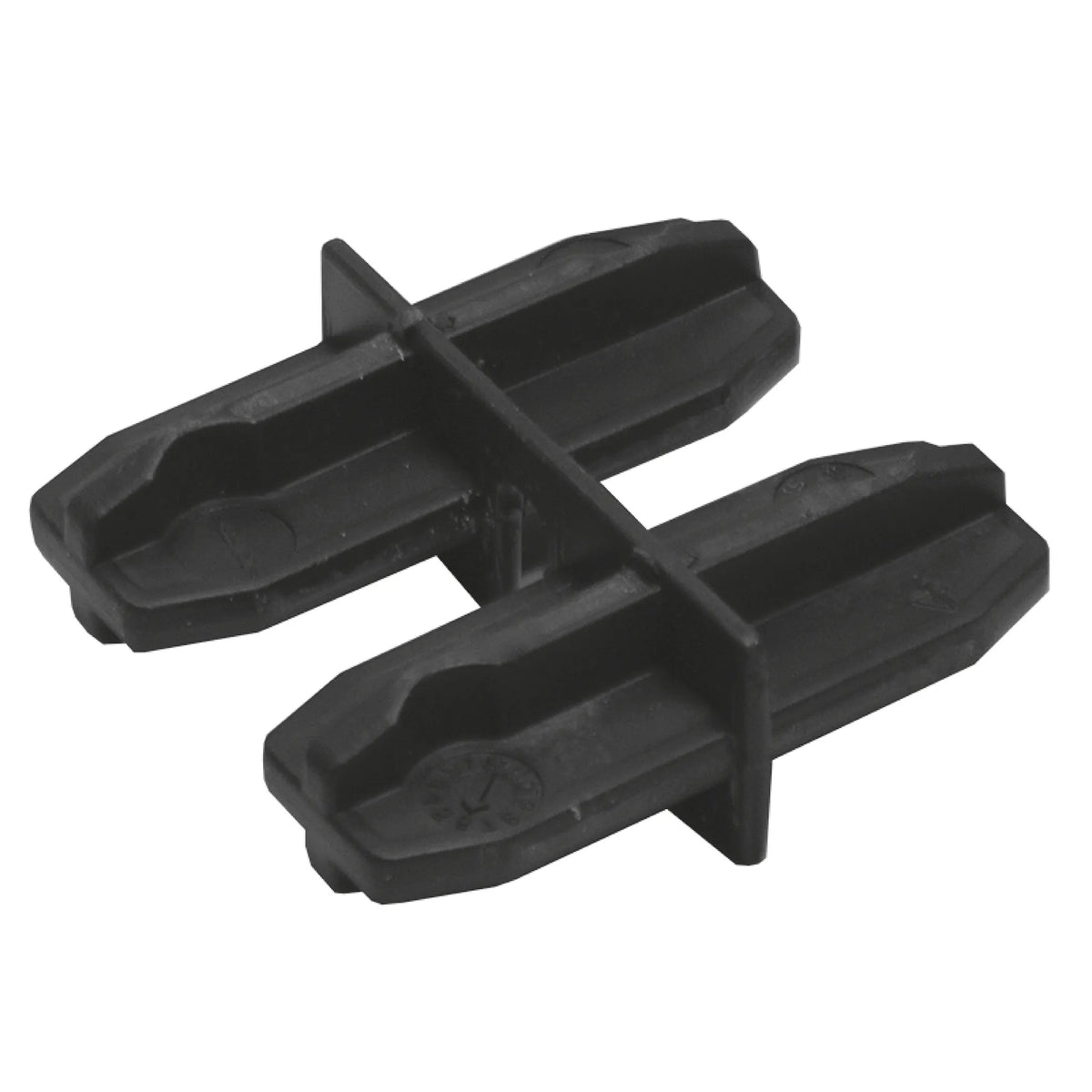 Black connector for the support rail Flexibal Pro for pedestals