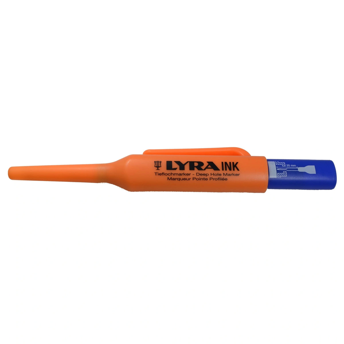 Orangefarbener Lyra Tieflochmarker Tinte