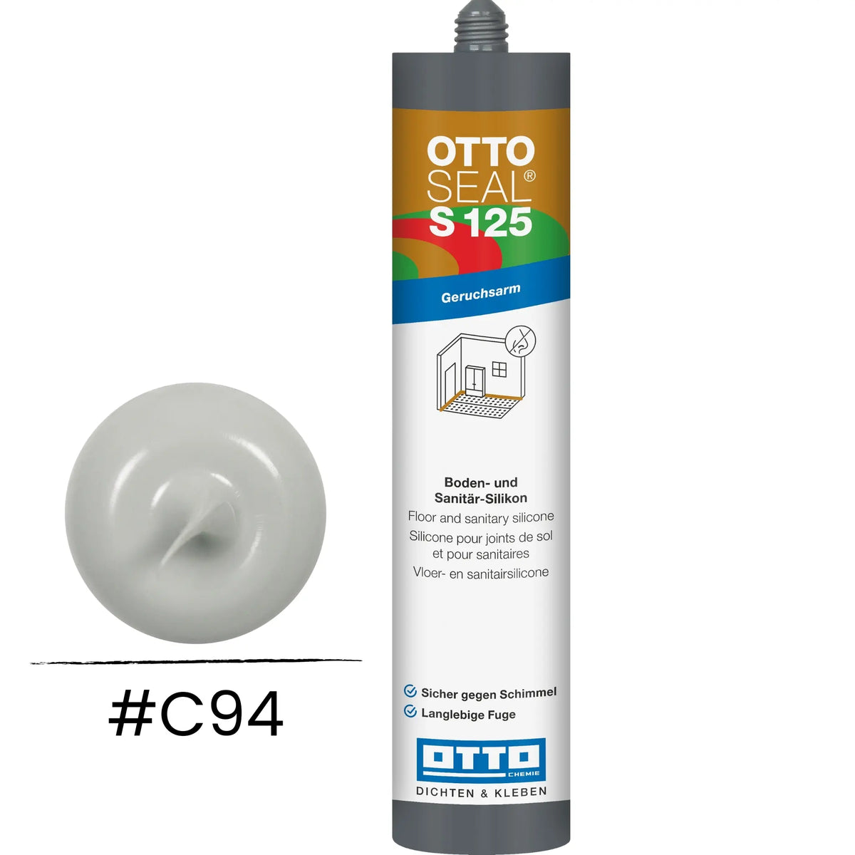 OTTOSEAL S 125 – floor & sanitary silicone silver grey C94
#A0005515