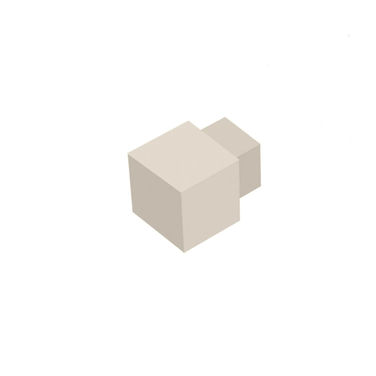 Square corner for aluminium profiles sand