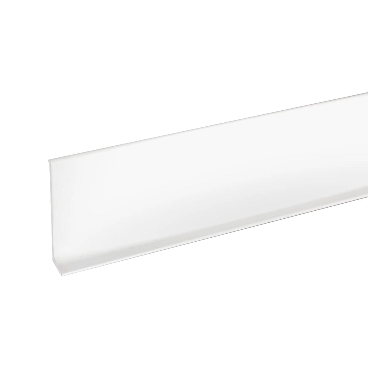 Plint van aluminium wit gecoat