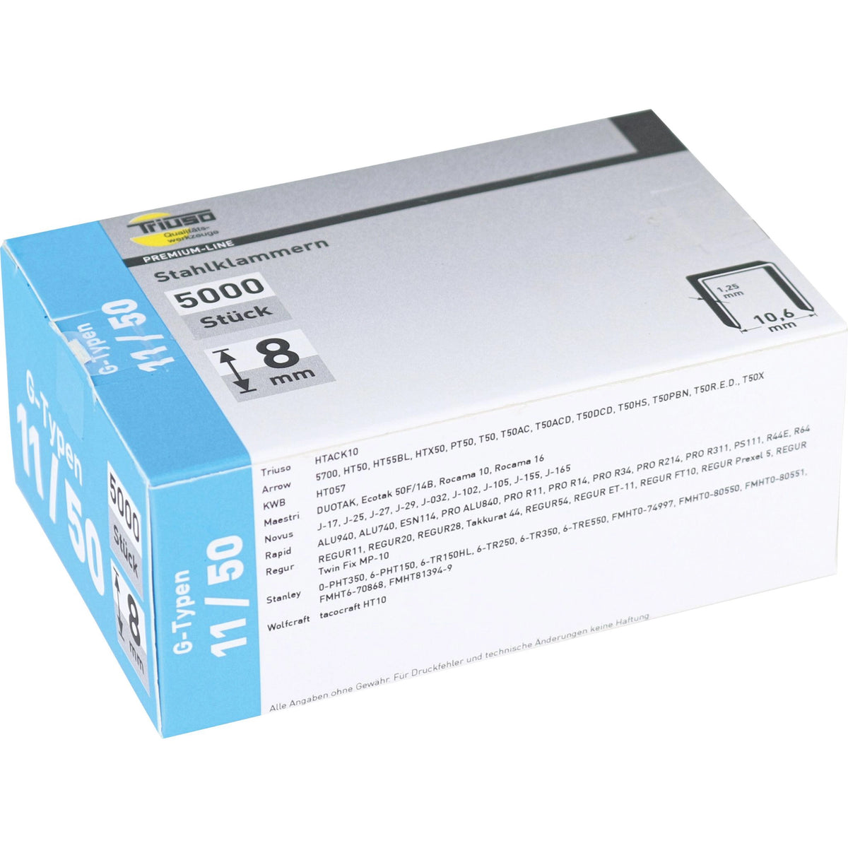 Verpackung für Klammern Hammertacker Höhe 8mm #A0005625