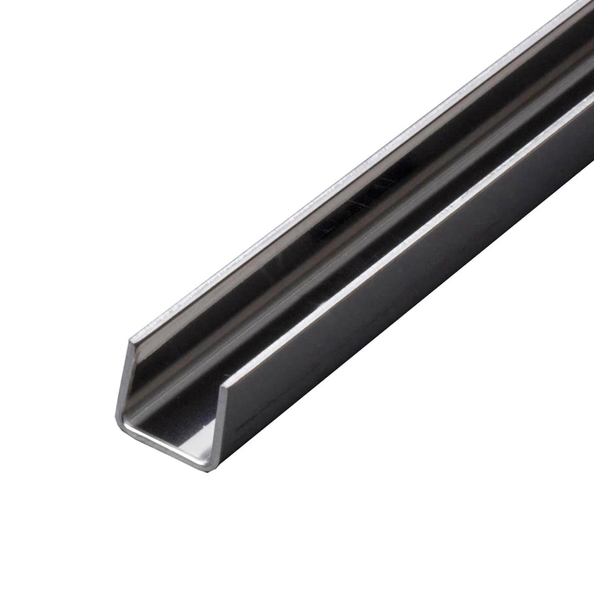 U-profile stainless steel brushed