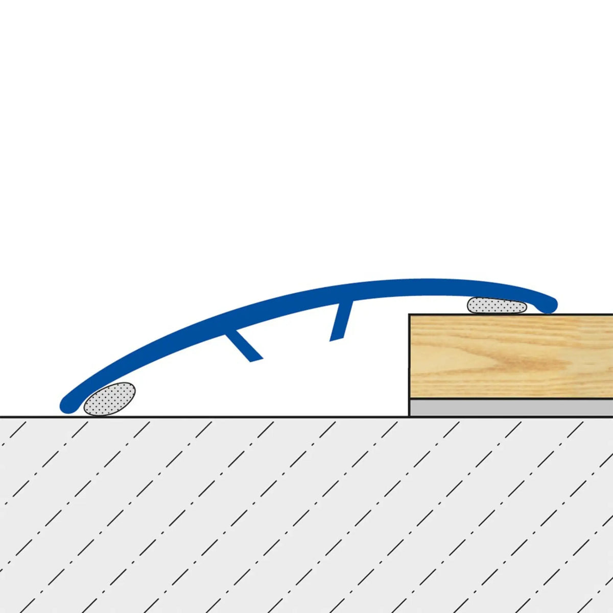 Drawing transition profile MULTIFLOOR SK with self-adhesive strip underneath
