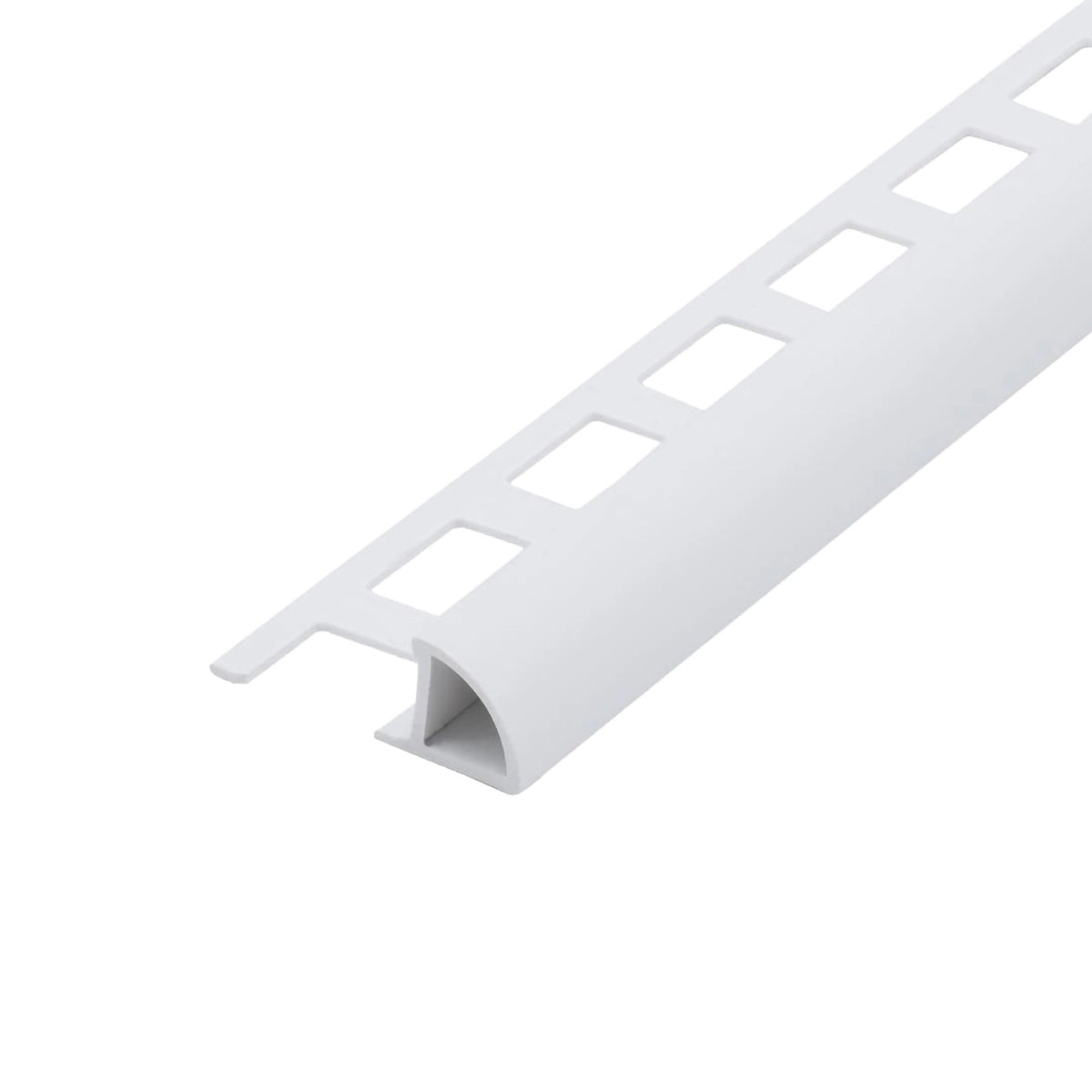 Quarter-round profile PVC white