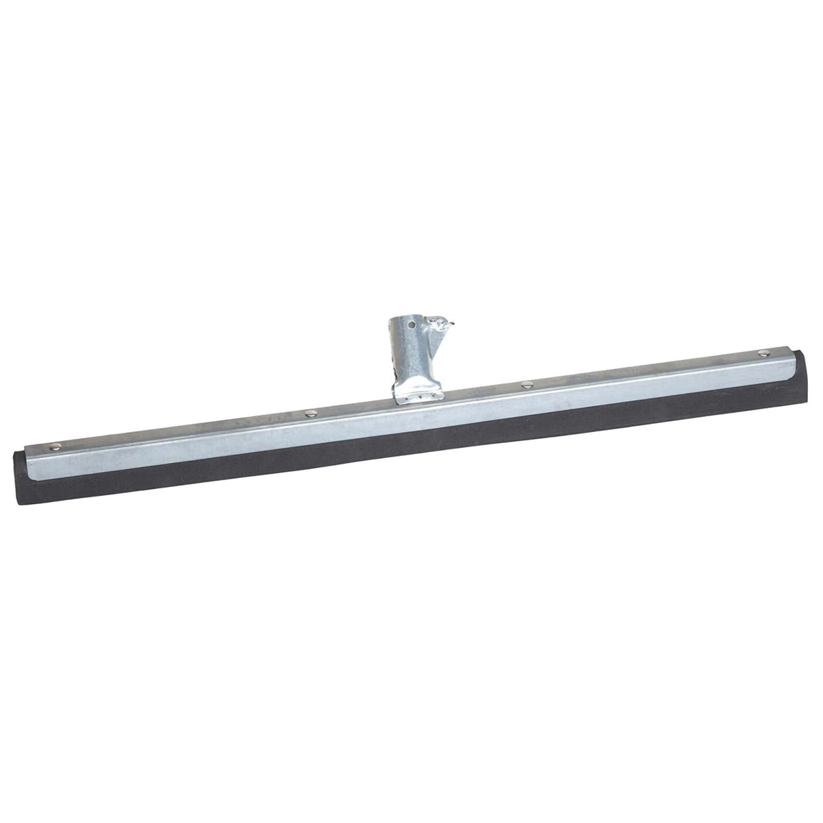 Water squeegee made of galvanised sheet metal with black rubber lip