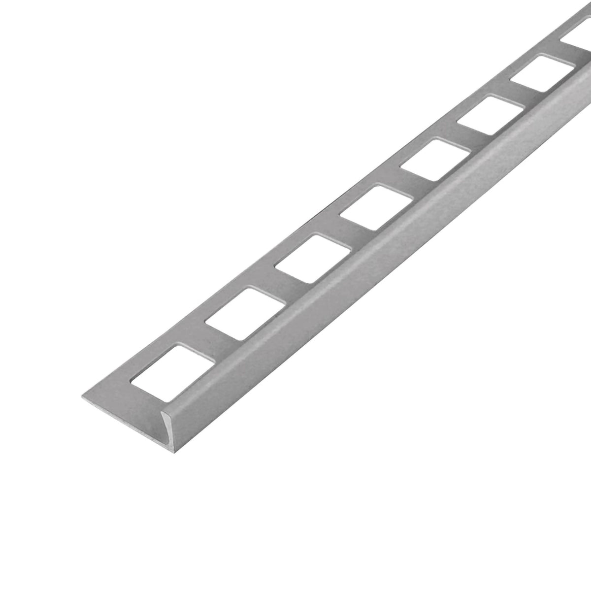 Angle profile PVC grey with square-perforated leg