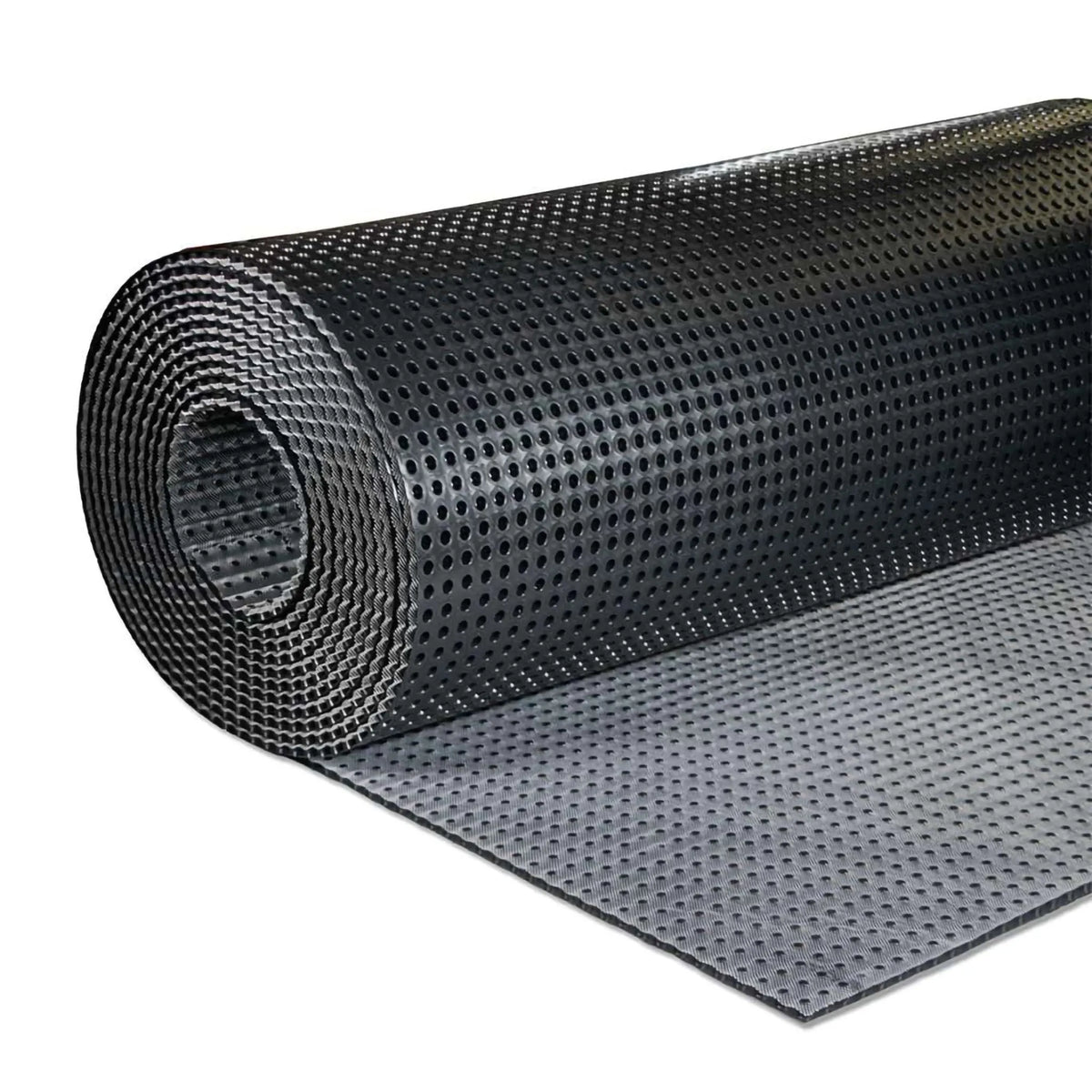 Full roll DURAL drainage mat DR100++ with round studs partially unrolled