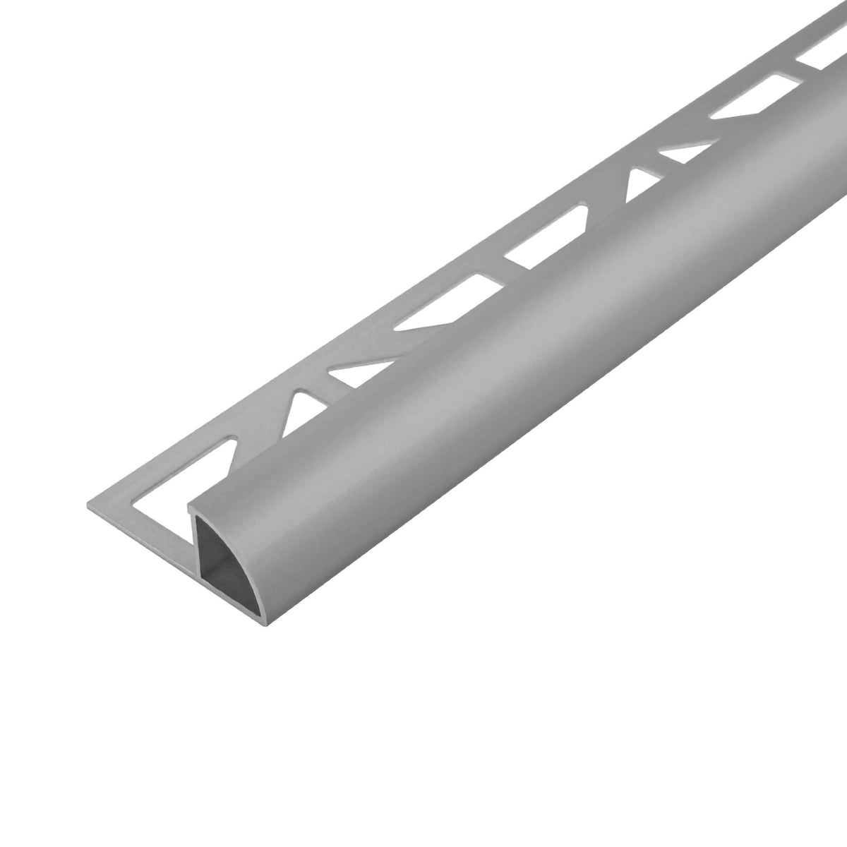 DURAL Viertelkreisprofil Aluminium betongrau mit dreieckig gestanztem Schenkel