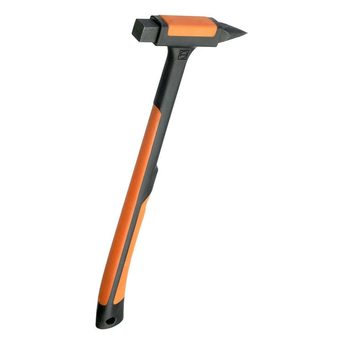 Tile hammer with ergonomic handle and carbide tip