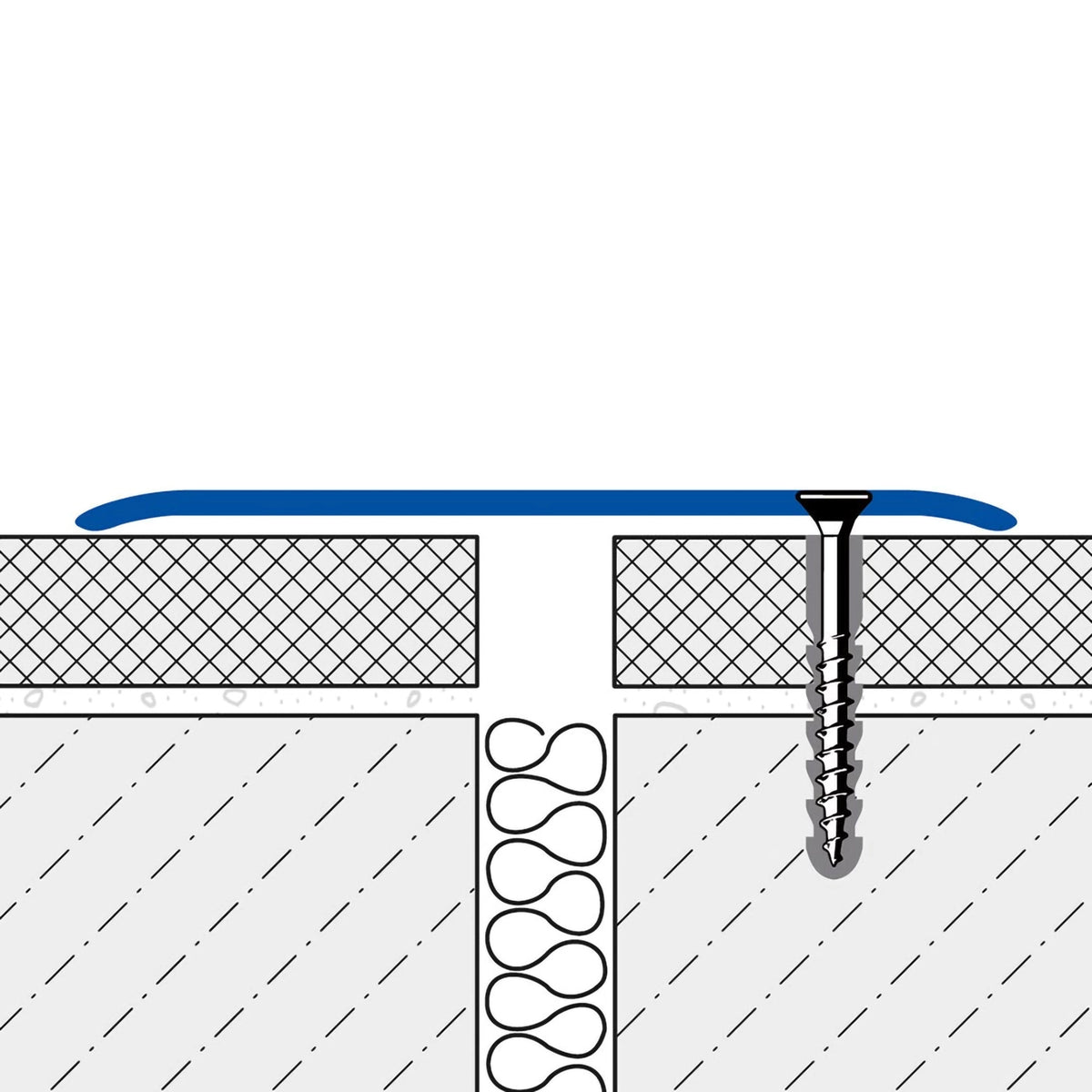 Zeichnung des Abdeckprofil Aluminium gebohrt in 60mm Breite mit glatter Oberfläche
#A0002937
#A0002941