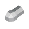 Buitenhoekstuk Diamantprofiel beton grijs - 9 mm