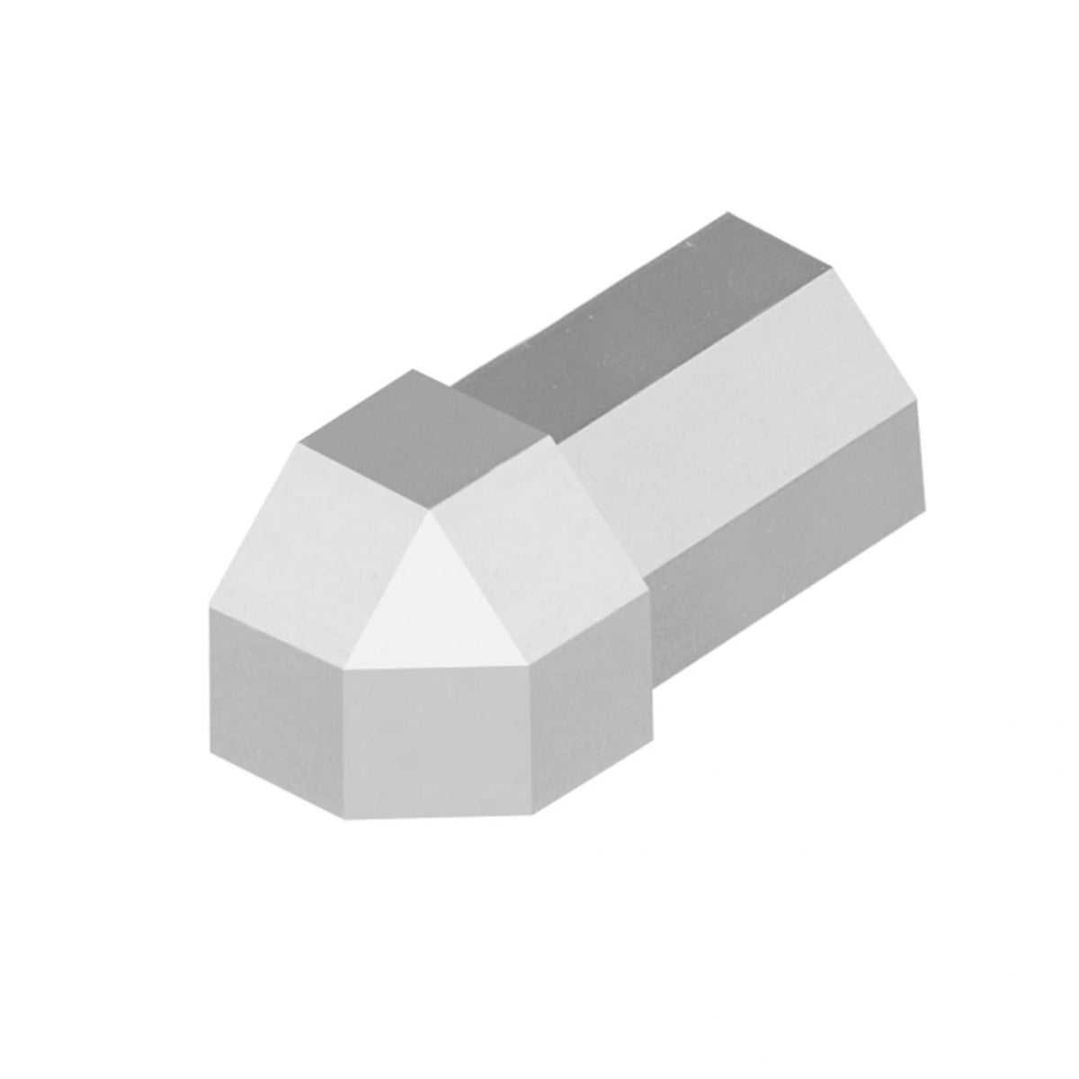 Außenecke Diamantprofil silber