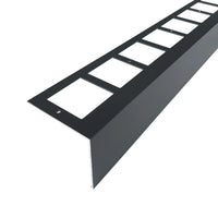 Balcony profile L-shape aluminium anthracite powder-coated with holes in the leg