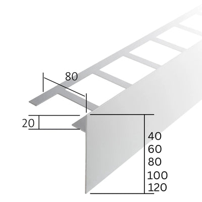 Balkonwinkelprofil T-Form anthrazit - Ansicht 2