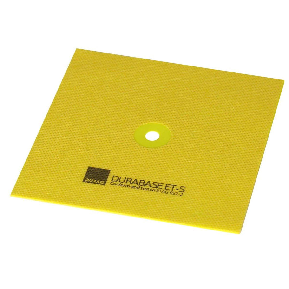 Yellow DURAL ET-S sealing sleeve with small flexible pipe opening and print #A0001994