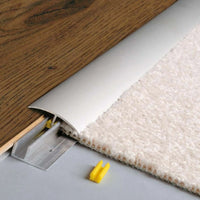 DURAL adaptation profile CLIPPER silver installed between 2 floor coverings