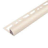DURAL quarter-round profile aluminium sand with triangular-perforated leg