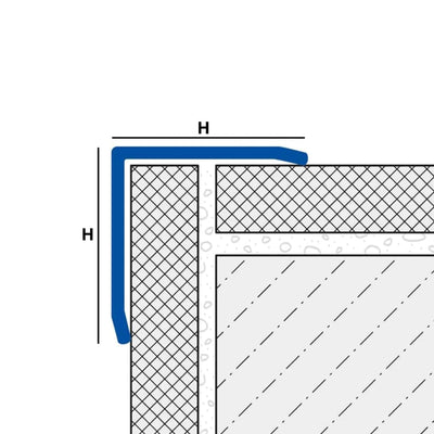 Eckschutzwinkel 3x gekantet Edelstahl gebürstet - Ansicht 2
