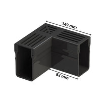 Dimensioned corner piece UD Pro 65 with black grating
#A0003402