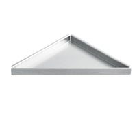 Retrofittable triangular stainless steel shelf
