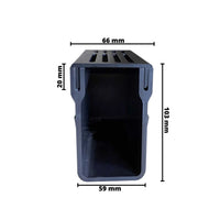 Gemaatvoerde tekening afvoergoot UD Pro 65 zwart met gootlichaam van zwart hard-pvc #A0003398
#A0003400