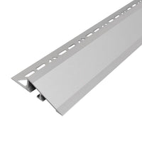 Height adjustment profile made of aluminium silver matt with wide, anti-slip surface