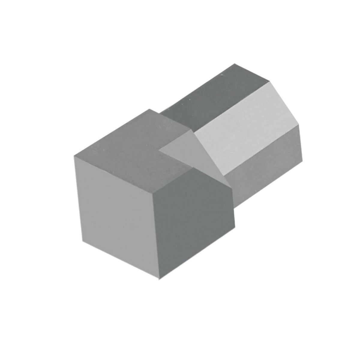 Binnenhoek Diamantprofiel betongrijs