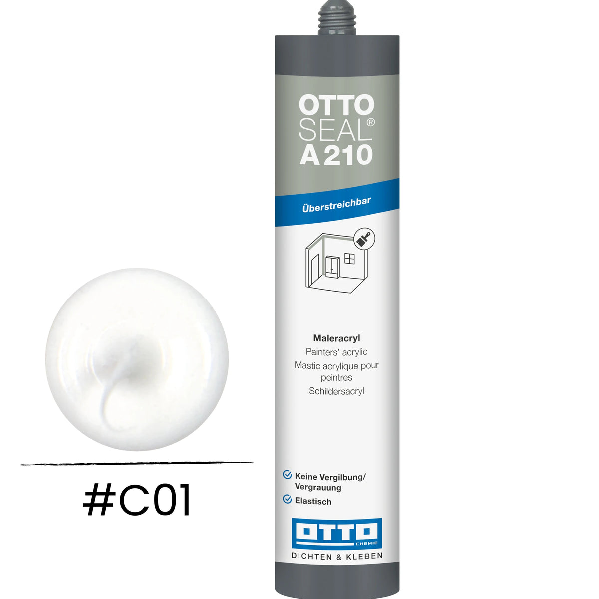 Cartridge OTTOSEAL A 210 colour white C01