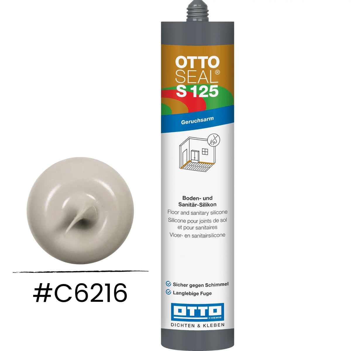 OTTOSEAL S 125 – floor & sanitary silicone concrete grey C6216
#A0005508