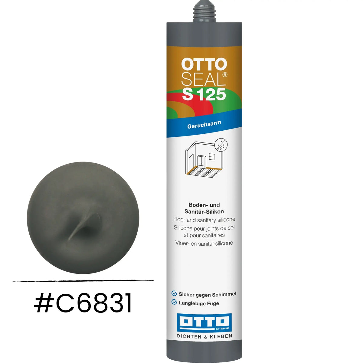 OTTOSEAL S 125 – floor & sanitary silicone matt anthracite grey C6831
#A0005509