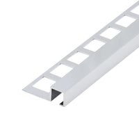Square profile aluminium silver (glossy) with square-perforated leg