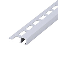 Square profile aluminium silver (matt) with square-perforated leg