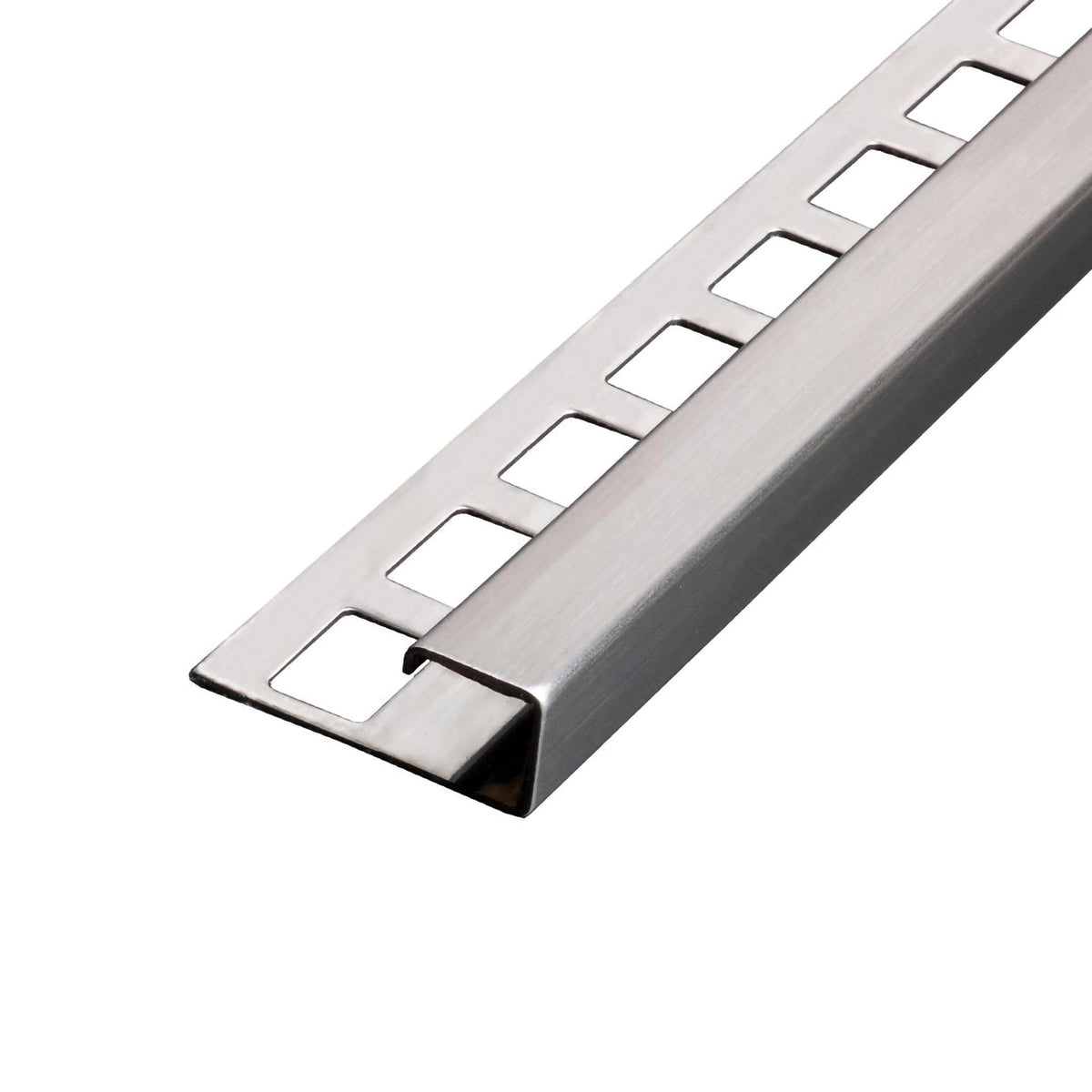 Square profile stainless steel matt fine-ground with square-perforated leg