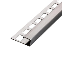 Square profile stainless steel matt fine-ground with square-perforated leg