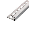 Square edge trim stainless steel natural - 8 mm / 100 cm