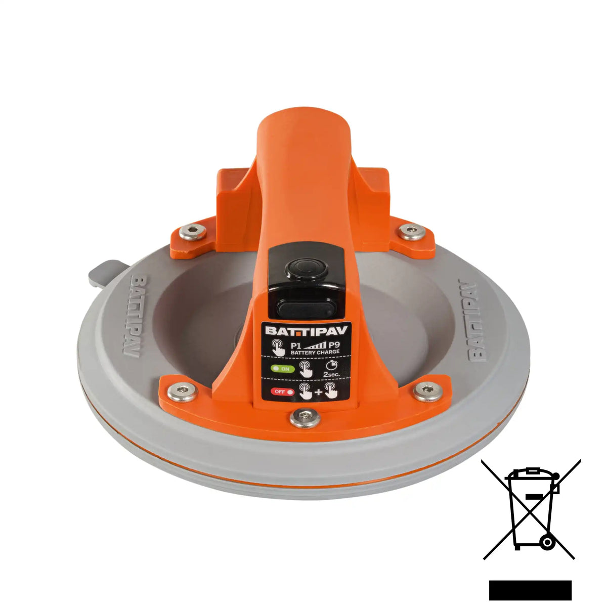 Suction lifter Battipav with crossed-out wheelie bin symbol
