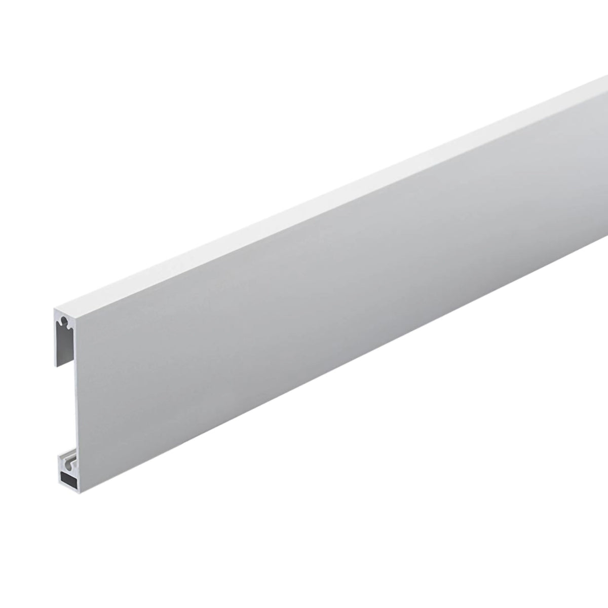 Plint Square zilver met rechthoekige doorsnede