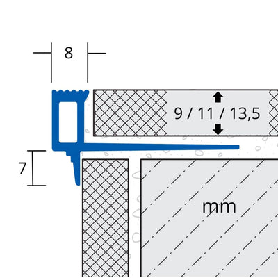 Stufenprofil Squarestep Aluminium - Ansicht 2